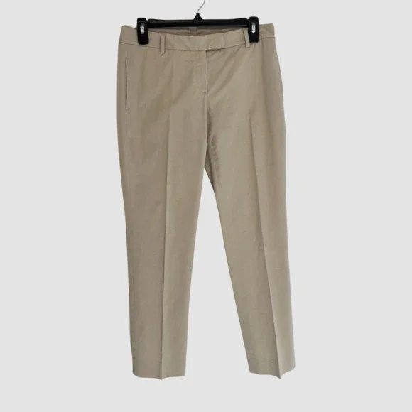 Theory Womens Khaki Dress Ankle Pants Size 4 ($325) - Picture 1 of 7